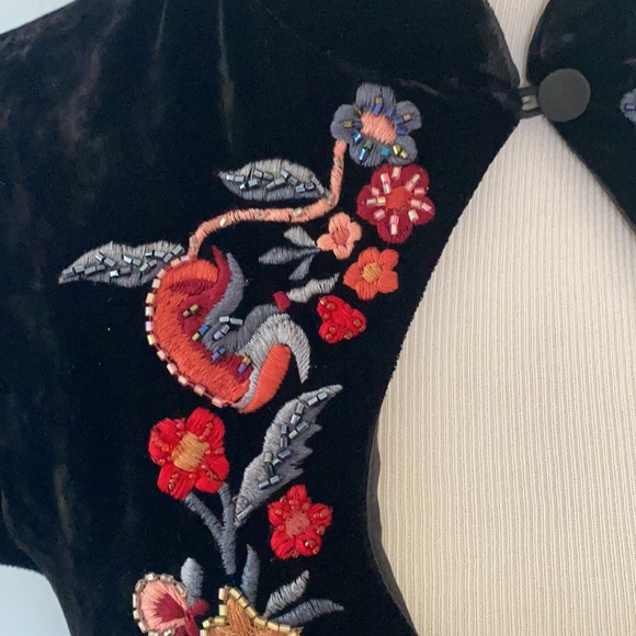 Nanette Lepore velvet embroidered top - Picture 5 of 7